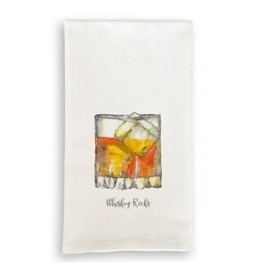 NEW French Graffiti Dish Towel - Whiskey Rocks